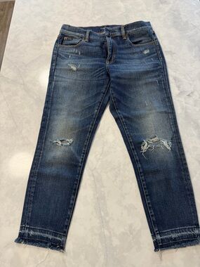 Polo by Ralph Lauren Distressed Dark Blue Women's Jeans